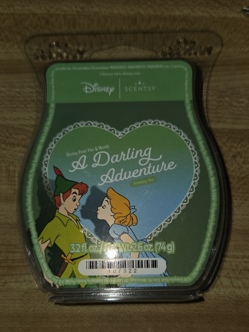 Scentsy 'A Darling Adventure' Green Wax Bar